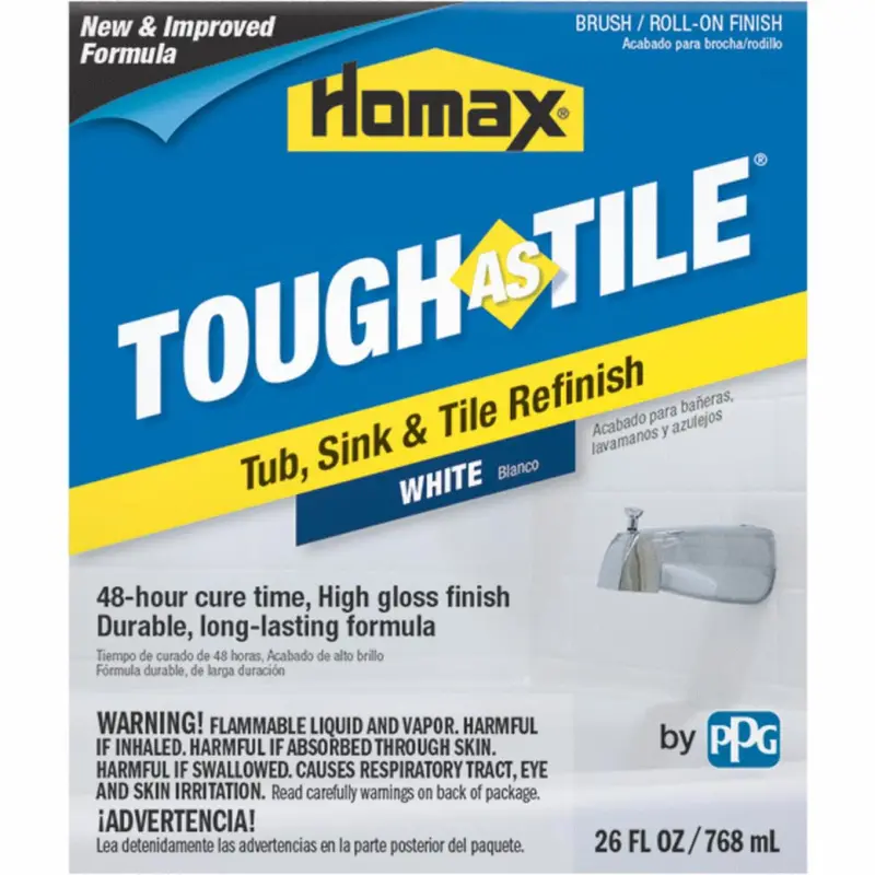 Homax Tough As Tile 26 Oz. White Tub, Sink, And Tile Finish 1