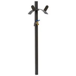 Hose Hanger With Faucet, Freestanding, Steel, Holds 150-Ft. 1
