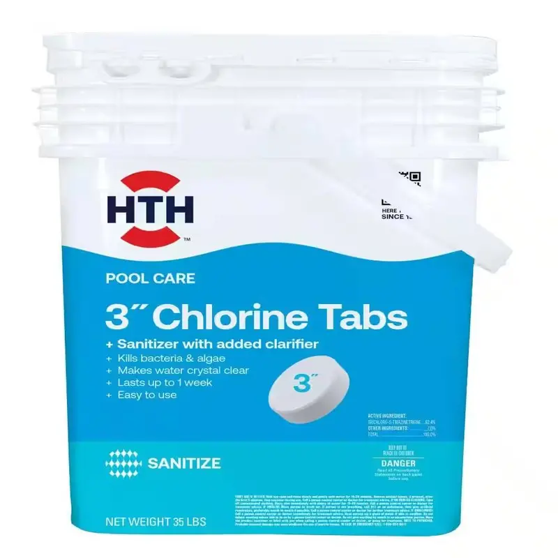 Hth® Pool Care 3" Chlorine Tabs 35 Lbs 1