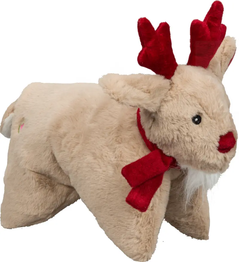 Huggle Hound Snuggles Reindeer Holiday Squooshie Dog Toy 1