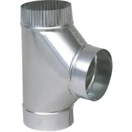 Hvac Galvanized Tee, Full Flow, 26-Ga., 5 X 5 X 5-In. 1