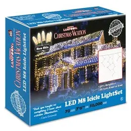 Icicle Light Set, Commercial Grade, Warm White Led, 70-Ct., Griswold Approved 1