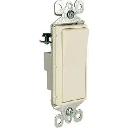 Illuminated Decorator Light Switch, 15A 120Vac, Light Almond 1