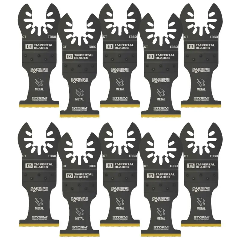 Imperial Blades One Fit 1-3/8 In. Titanium Storm Carbide Extreme Metal Cutting Oscillating Blade (10-Pack) 1