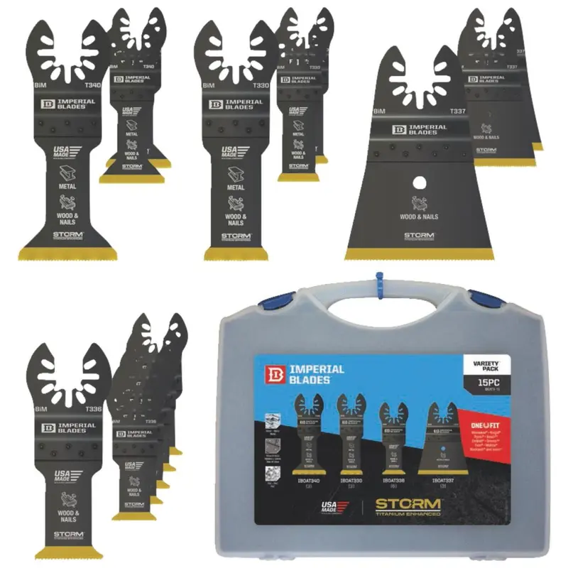 Imperial Blades One Fit Titanium Storm Metal/Wood Variety Pack Oscillating Blade (15-Piece) 1