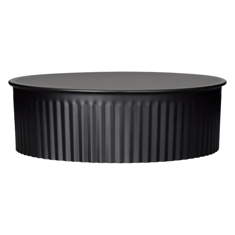 Imperial Bm0152 7" Black Crimp Tee Cap 1