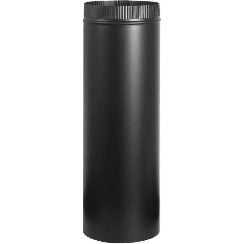 Imperial Snaplock 6 In. X 24 In. 1200 F Black Stove Pipe 1