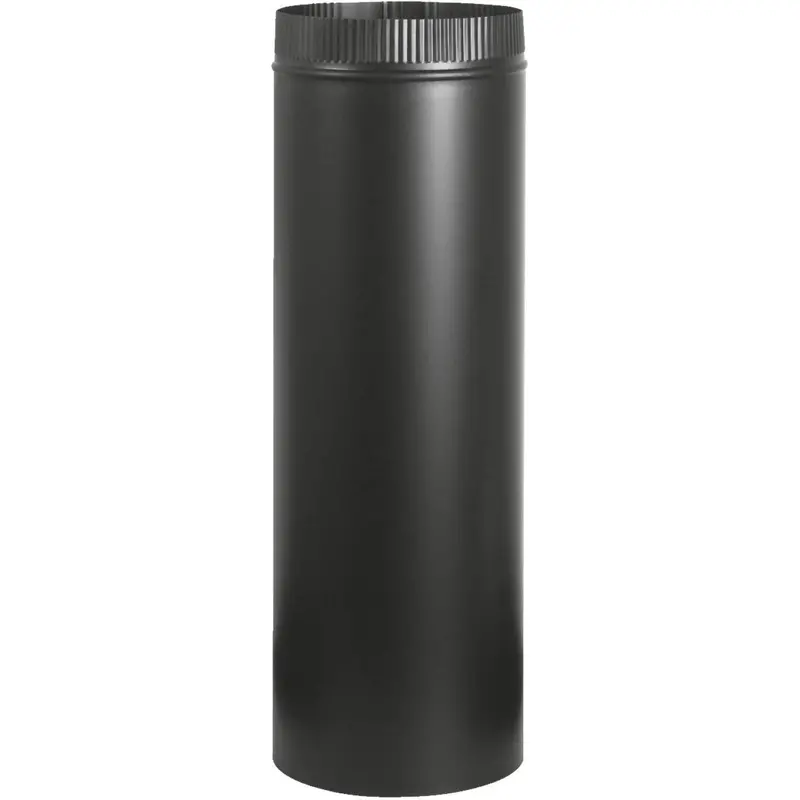 Imperial Snaplock 7 In. X 24 In. 1200 F Black Stove Pipe 1