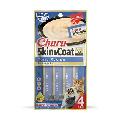 Inaba Churu Skin & Coat Tuna Recipe Cat Treats 1