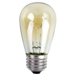 Incandescent Bulb, Amber, 60 Lumens, 11-Watts, 2-Pk. 1