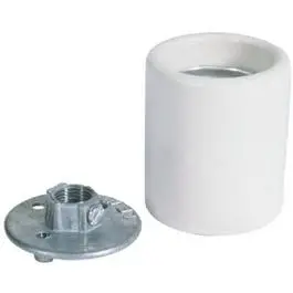 Incandescent Light Socket, Porcelain, Keyless, Standard Base 1