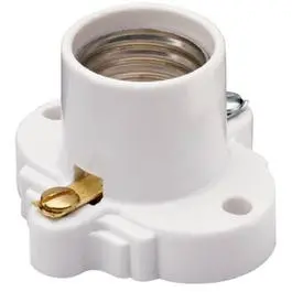 Incandescent Light Socket, White, 250-Volt, 660-Watt 1
