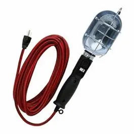 Incandescent Trouble Work Light, 16/3 Grounded Safety Cord, 75-Watts, 6-Ft. 1