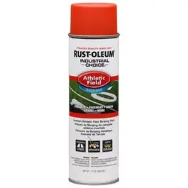 Industrial Choice Athletic Field Striping Spray Paint, Orange, 17-Oz. Inverted 1
