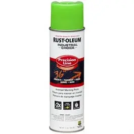 Industrial Choice Precision Line Marking Paint, Fluorescent Green, 17-Oz. 1