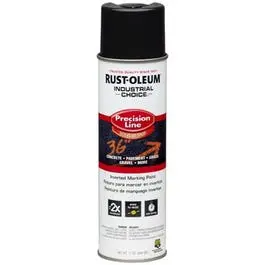 Industrial Choice Precision Line Marking Spray Paint, Black, 17-Oz. Inverted 1