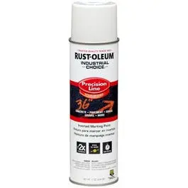 Industrial Choice Precision Line Marking Spray Paint, White, 17-Oz. Inverted 1