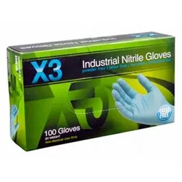 Industrial Nitrile Gloves, Powder-Free, Blue, Large, 100-Ct. 1