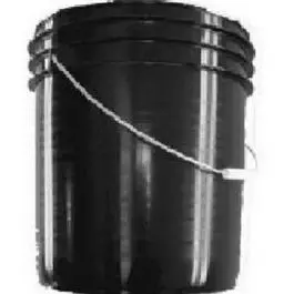 Industrial Pail, Black Plastic, 5-Gals. 1