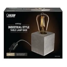 Industrial Vintage Style Table Lamp Base, Gray 1