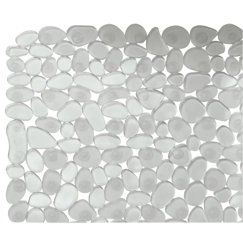 Interdesign Pebblz 13.75 In. X 26.50 In. Clear Bath Mat 1