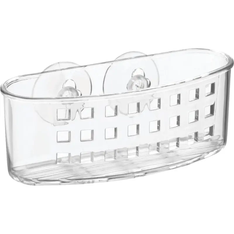 Interdesign Sinkworks Clear Suction Scrubber & Sponge Holder 1