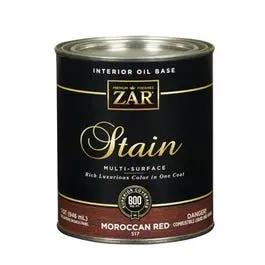 Interior Wood Stain, Moroccan Red, 1-Qt. 1