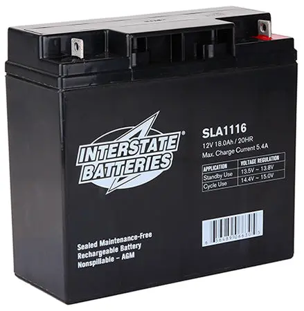 Interstate Battery 12 Volt 18 Amp Sealed Lead Acid Wheelchair Battery (Set Of 2) (Sla1116) 1