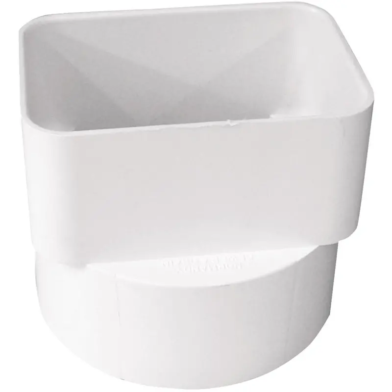 Ipex Canplas 3 In. X 4 In. X 4 In. Pvc Downspout Adapter 1