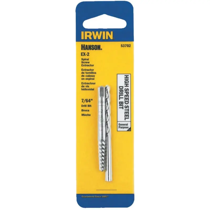 Irwin #2 Spiral Screw Extractor And Drill Bit Combo 1