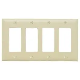 Ivory 4-Opening Nylon Wall Plate 1