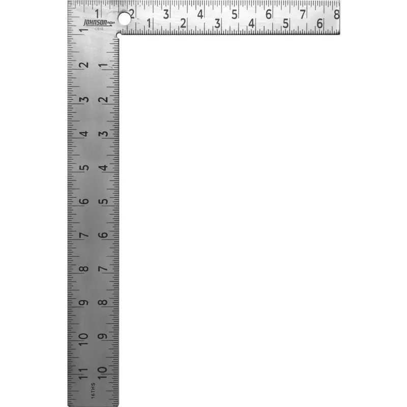 Johnson Level 8 In. X 12 In. Steel Professional Easy-Read Carpenter's Square 1