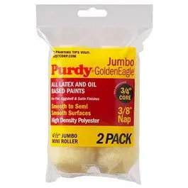Jumbo Mini Roller Cover, Golden Eagle, 4-1/2 X 3/8-In., 2-Pk. 1