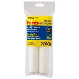Jumbo Mini Roller Cover, White Dove, 6-1/2 X 1/4-In., 2-Pk. 1