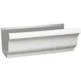 K-Style Gutter, White Aluminum, 5-In. X 10-Ft. 1