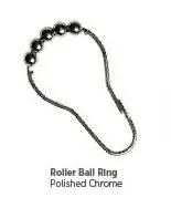 Kenney Manufacturing Rolling Shower Curtain Rings, Chrome 1