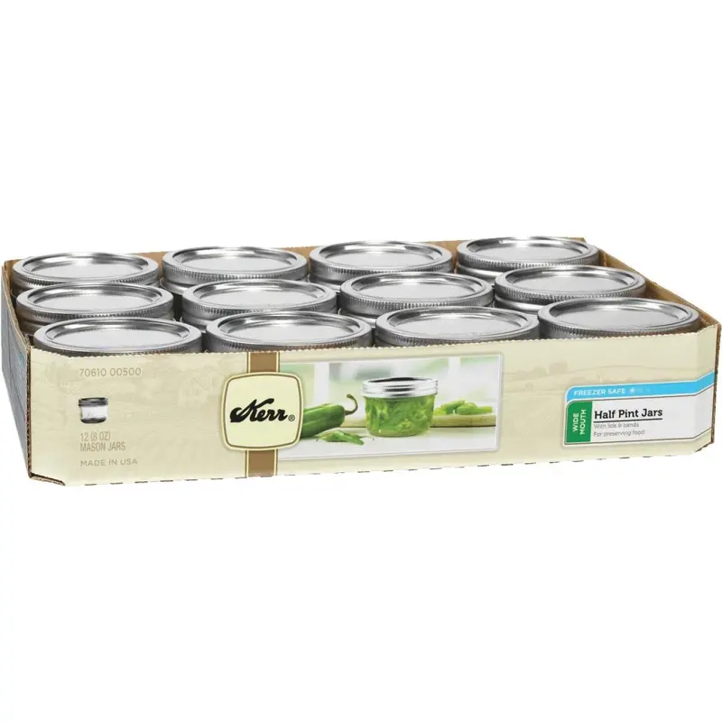 Kerr 1/2 Pint Wide Mouth Mason Canning Jar (12-Count) 1