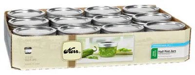 Kerr Wide-Mouth Mason Canning Jars With Lids, 8 Oz., 12-Pk 1