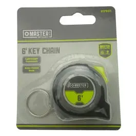 Key Chain Tape Measure, 6-Ft. 1