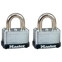 Keyed-Alike Padlock, Laminated Warded Steel, 1-1/2 In., 2-Pack 1