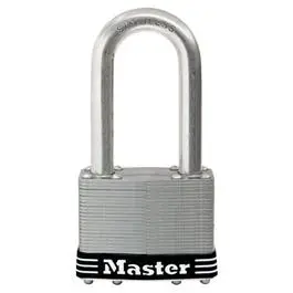 Keyed Laminated Padlock, Stainless Steel, 2.5-In., 2.5-In. Long Shackle 1