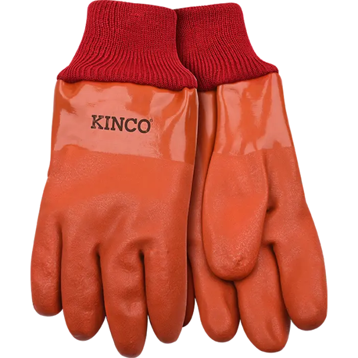 Kinco Lined Sandy Finish Pvc With Knit Wrist 1