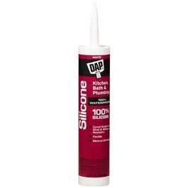 Kitchen & Bath Silicone Sealant, White, 9.8-Oz. 1