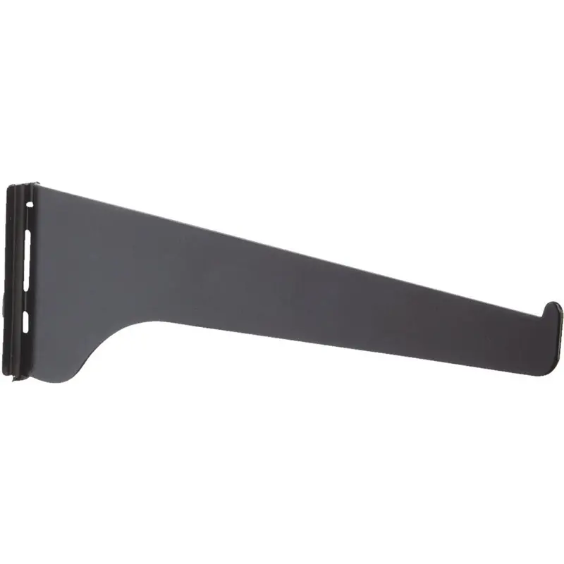 Knape & Vogt 180 Series 10 In. Black Steel Regular-Duty Single-Slot Shelf Bracket 1