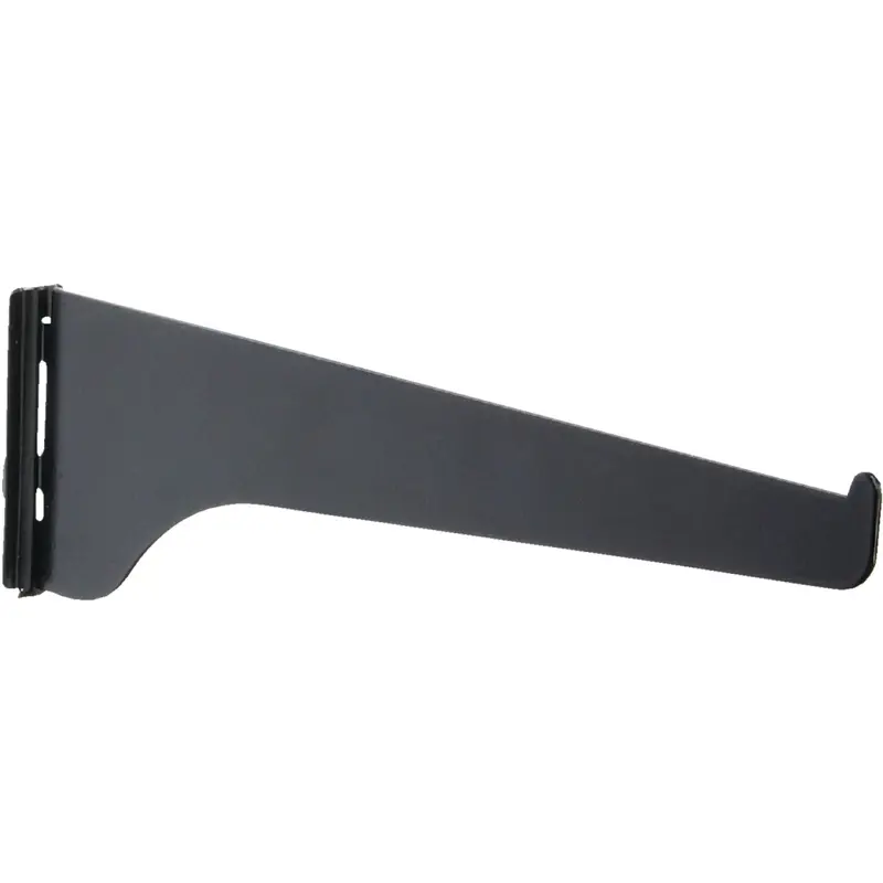 Knape & Vogt 180 Series 12 In. Black Steel Regular-Duty Single-Slot Shelf Bracket 1