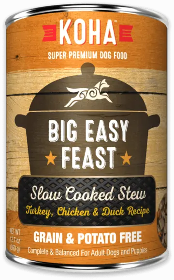 Koha Big Easy Feast Slow Cooked Stew Turkey, Chicken, & Duck For Dogs 1