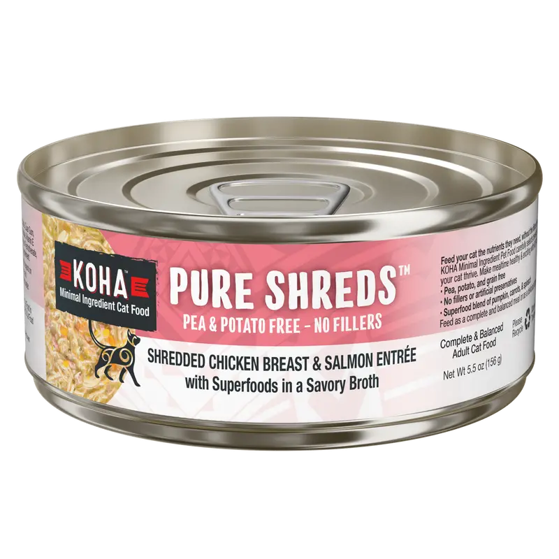Koha Cat Pure Shredded Chicken & Salmon 2.8Oz 1