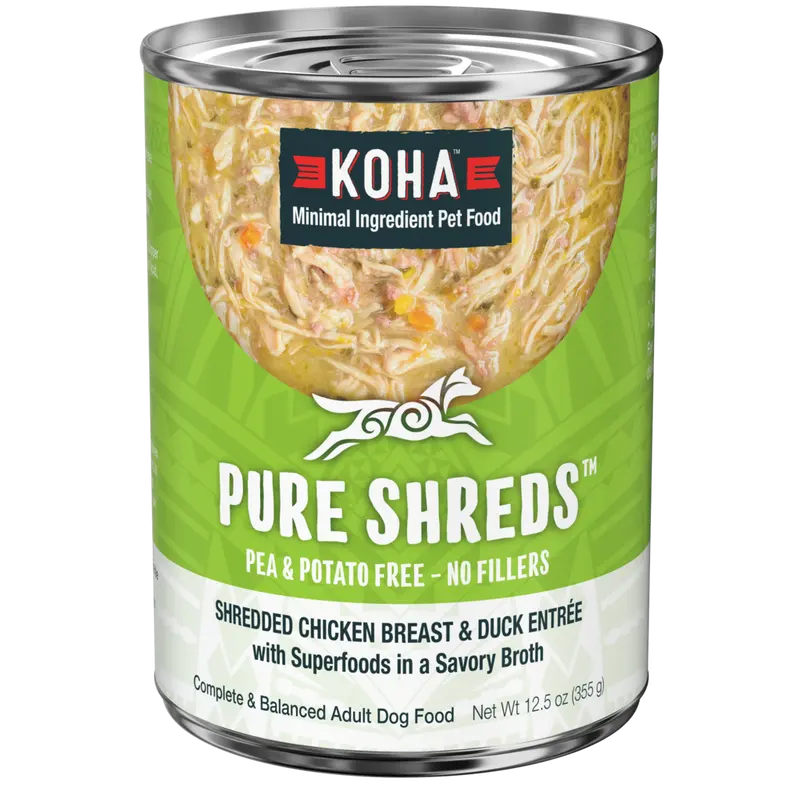 Koha Dog Gf Shredded Chicken Duck 12.5Oz 1
