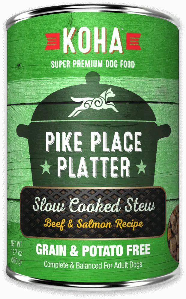 Koha Pike Place Platter Slow Cooked Stew Beef & Salmon Recipe For Dogs 1