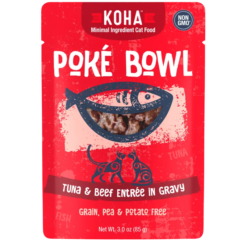 Koha Poké Bowl Tuna & Beef Entrée In Gravy For Cats 1